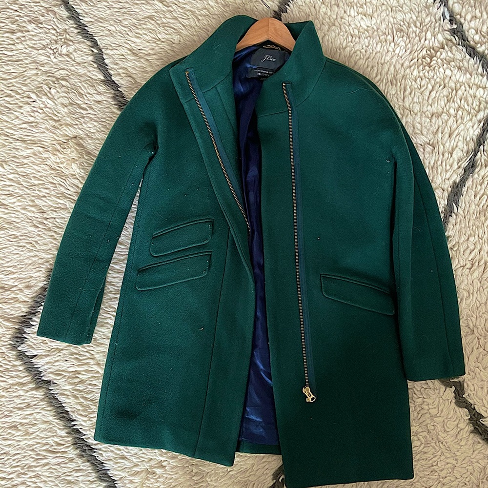 Cocoon coat in Italian stadium-cloth wool